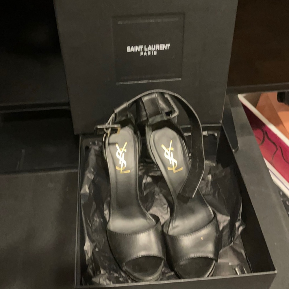 YSL stilettos wedge sandal! Worn a few times but definitely a fav!!!